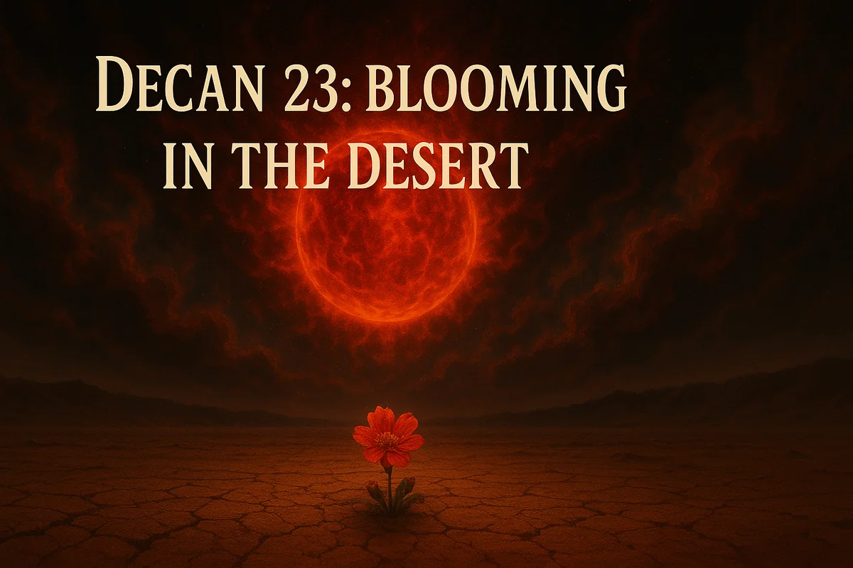 Decan 23: Blooming in the Desert: When the Dying Star Teaches Transformation Through Instability