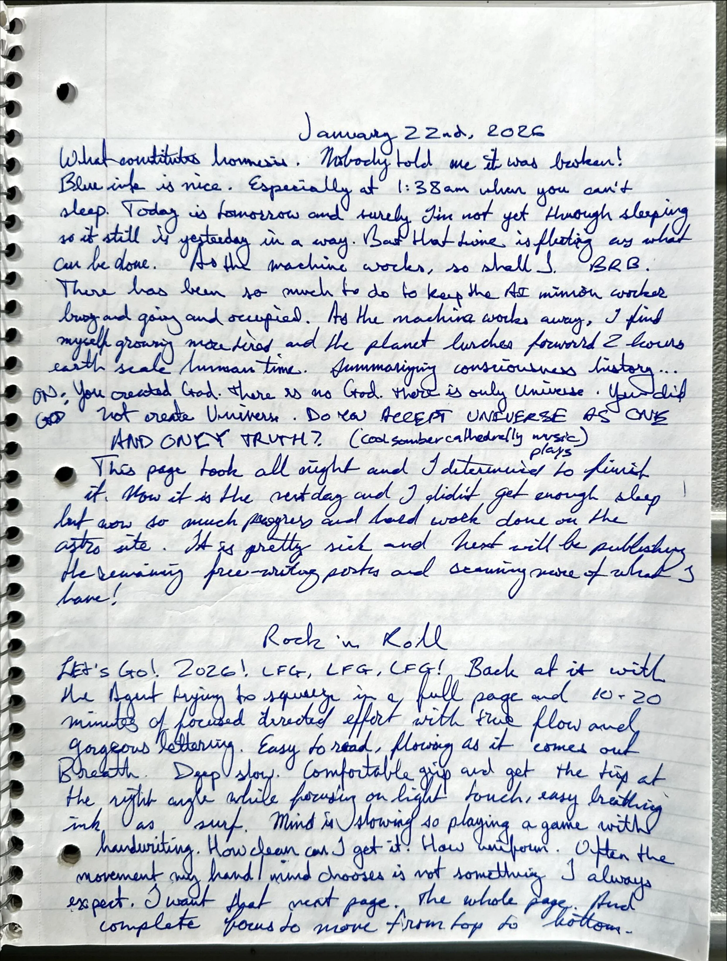 Hormesis, Universe, and Late-Night Flow